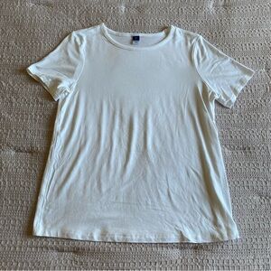 Old Navy White Luxe T Shirt Tee XS NWOT Tunic Closet Staple Basic